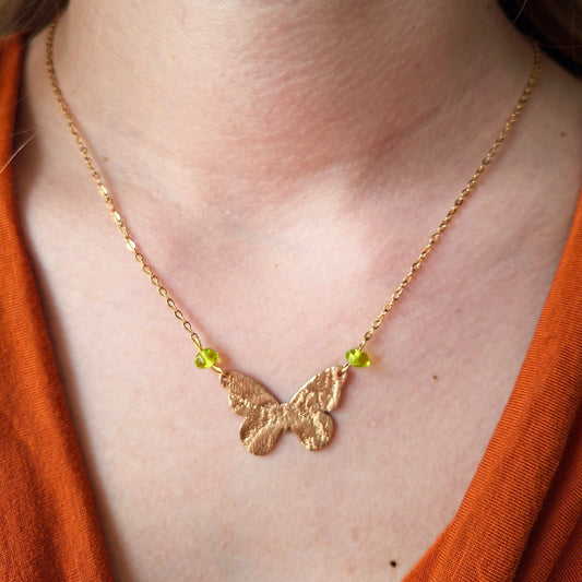 Collier Mei bronze doré