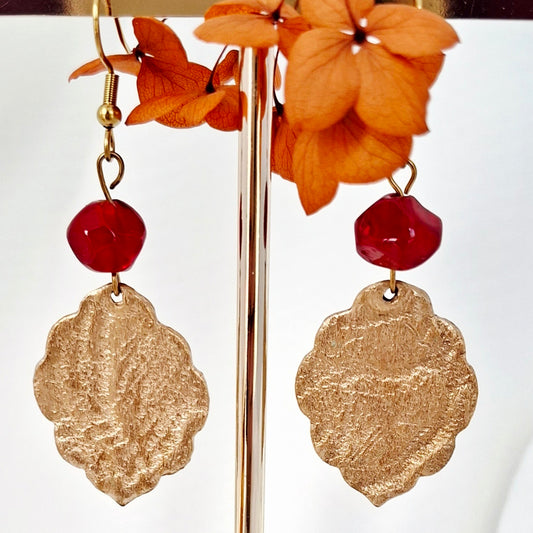 Boucles d'oreilles Julia bronze doré