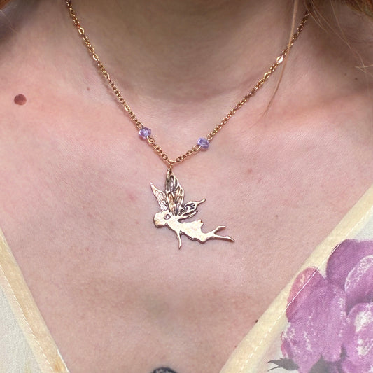Collier Fae bronze doré