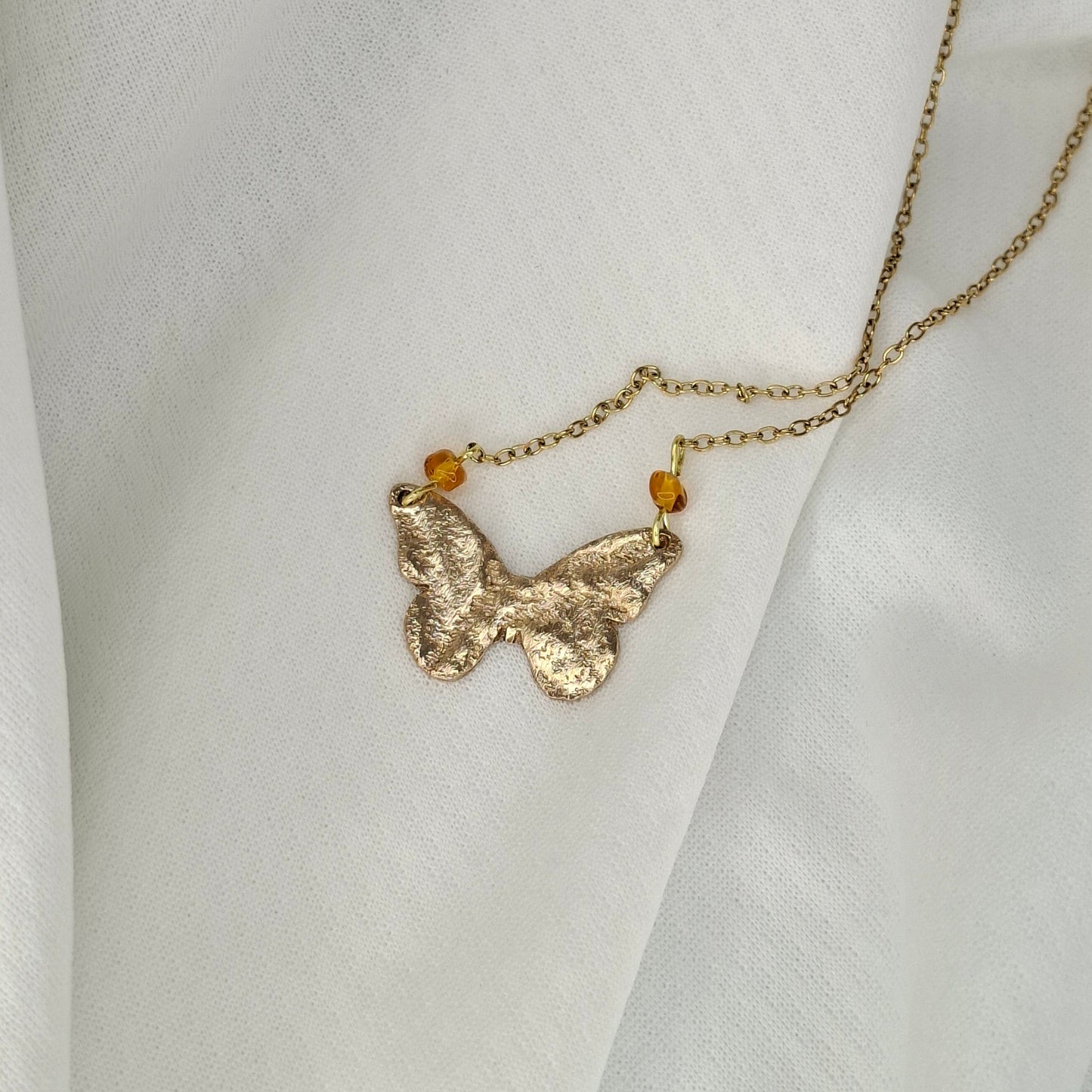 Collier Mei bronze doré