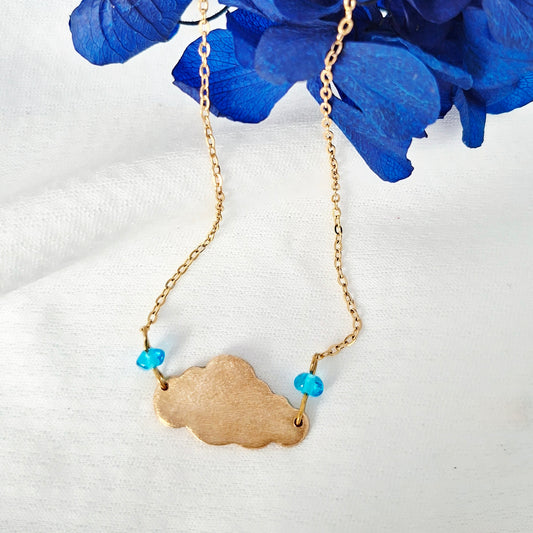 Collier Nuage bronze doré