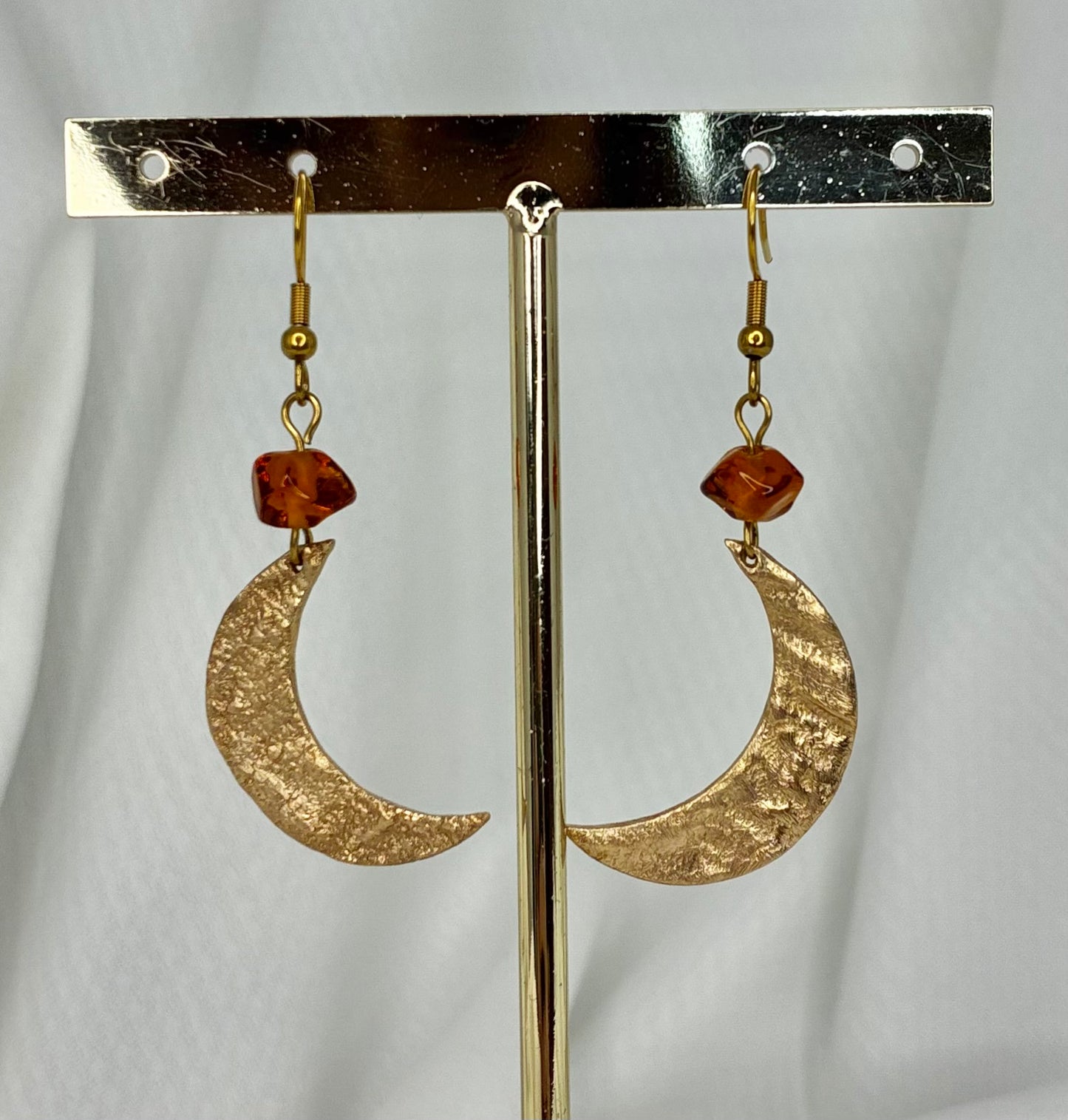 Boucles d’oreilles Luna bronze doré