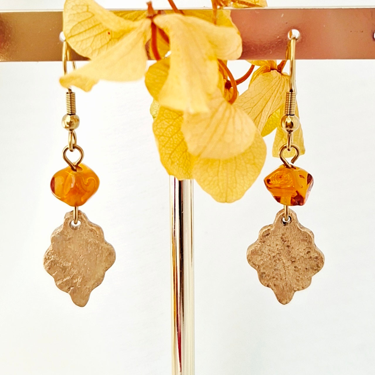 Boucles d'oreilles Devika bronze doré