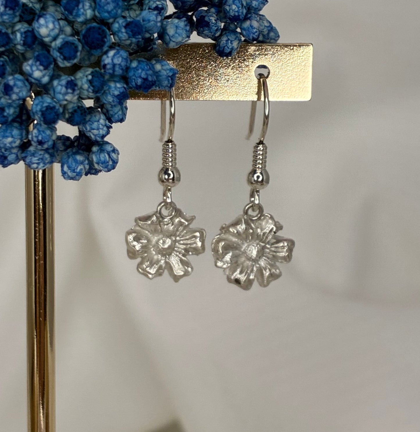 Boucles d'oreilles Marguerite argent