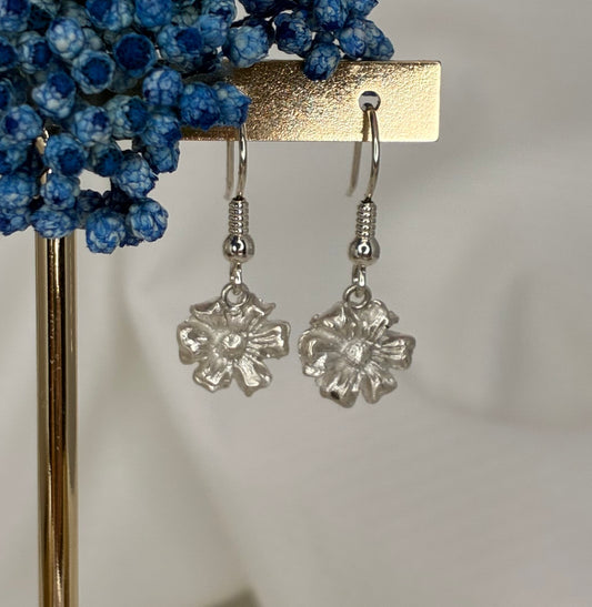 Boucles d'oreilles Marguerite argent