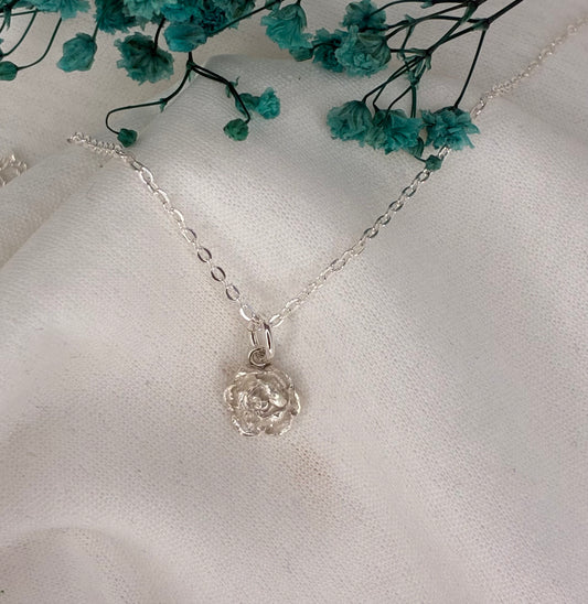 Collier Rose argent
