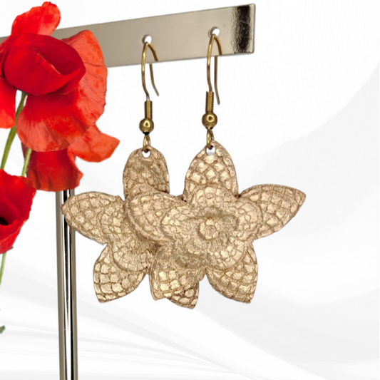 Boucles d'oreilles Stella bronze doré
