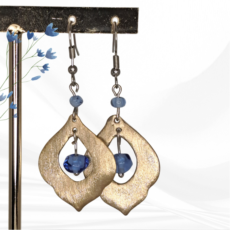 Boucles d'oreilles Isia bronze blanc