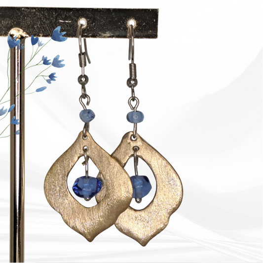Boucles d'oreilles Isia bronze blanc